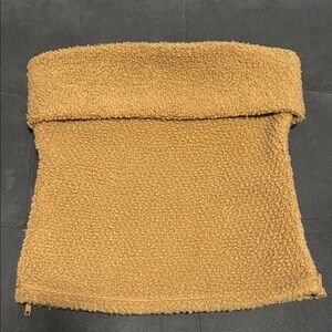 Zara Camel Sherpa Tube Top
